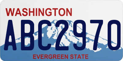WA license plate ABC2970