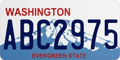 WA license plate ABC2975