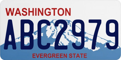 WA license plate ABC2979