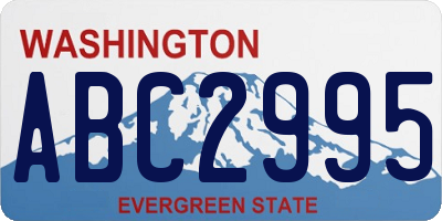 WA license plate ABC2995