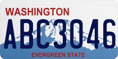 WA license plate ABC3046