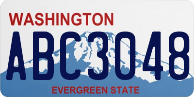 WA license plate ABC3048