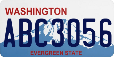WA license plate ABC3056
