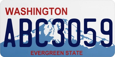 WA license plate ABC3059