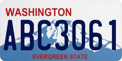 WA license plate ABC3061