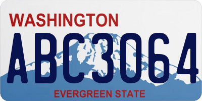 WA license plate ABC3064