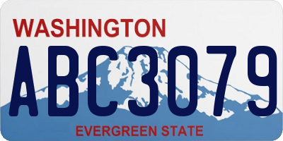 WA license plate ABC3079