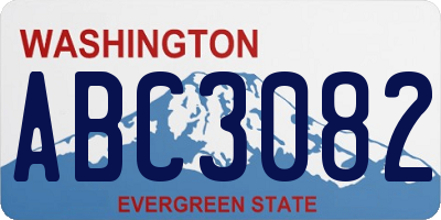 WA license plate ABC3082