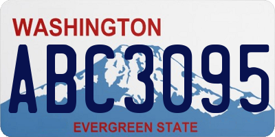 WA license plate ABC3095