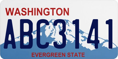 WA license plate ABC3141