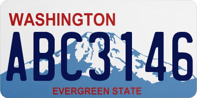 WA license plate ABC3146
