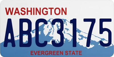 WA license plate ABC3175