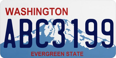 WA license plate ABC3199