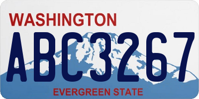 WA license plate ABC3267