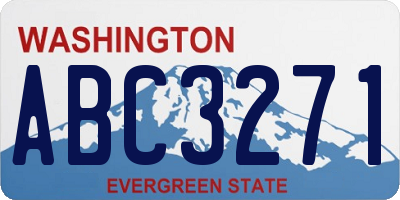 WA license plate ABC3271