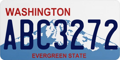 WA license plate ABC3272