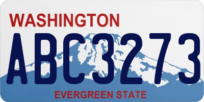 WA license plate ABC3273
