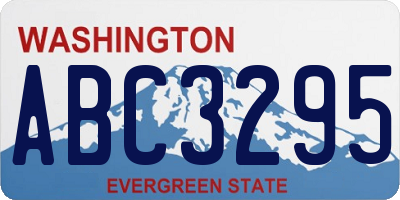 WA license plate ABC3295
