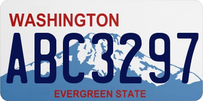 WA license plate ABC3297