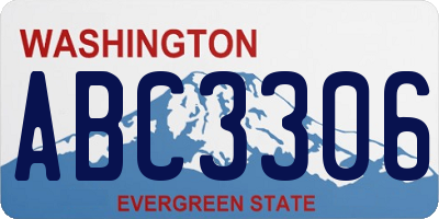WA license plate ABC3306