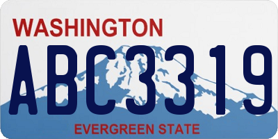 WA license plate ABC3319