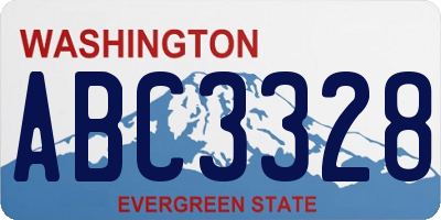 WA license plate ABC3328