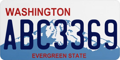 WA license plate ABC3369