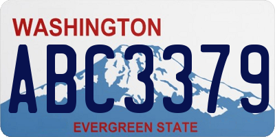 WA license plate ABC3379