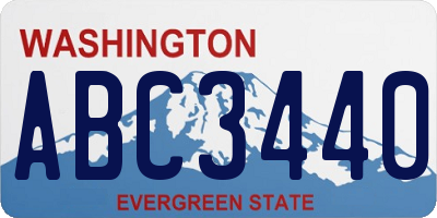 WA license plate ABC3440