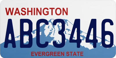 WA license plate ABC3446