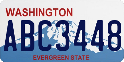 WA license plate ABC3448