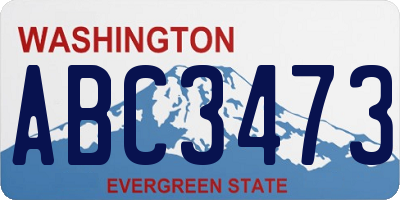 WA license plate ABC3473