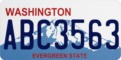 WA license plate ABC3563