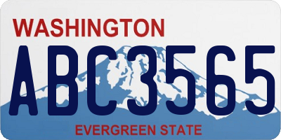 WA license plate ABC3565