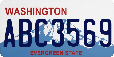 WA license plate ABC3569