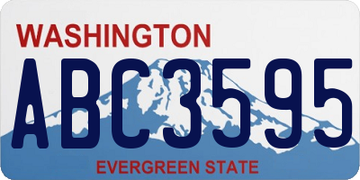 WA license plate ABC3595