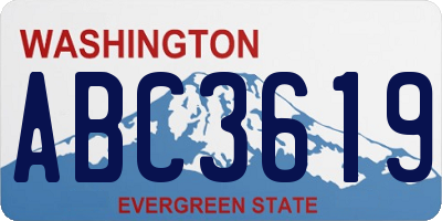 WA license plate ABC3619