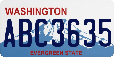 WA license plate ABC3635