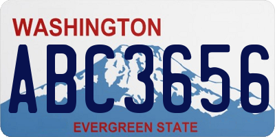 WA license plate ABC3656