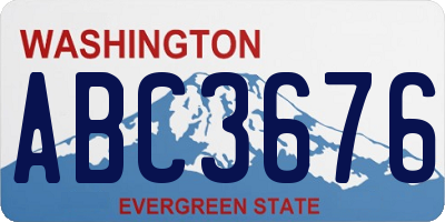 WA license plate ABC3676
