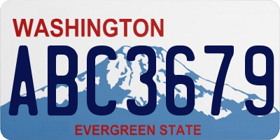 WA license plate ABC3679