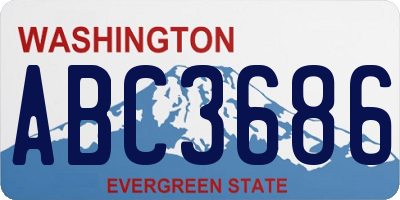 WA license plate ABC3686