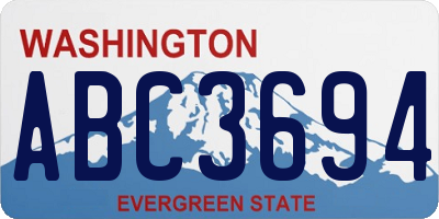 WA license plate ABC3694