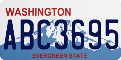 WA license plate ABC3695