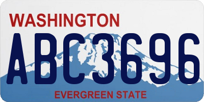 WA license plate ABC3696
