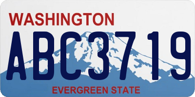 WA license plate ABC3719
