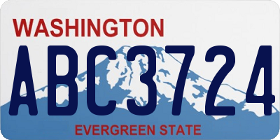 WA license plate ABC3724