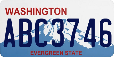 WA license plate ABC3746