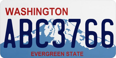 WA license plate ABC3766