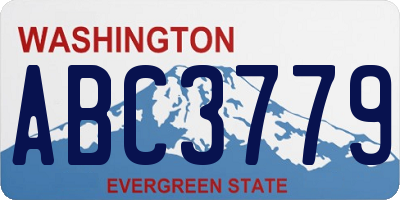 WA license plate ABC3779